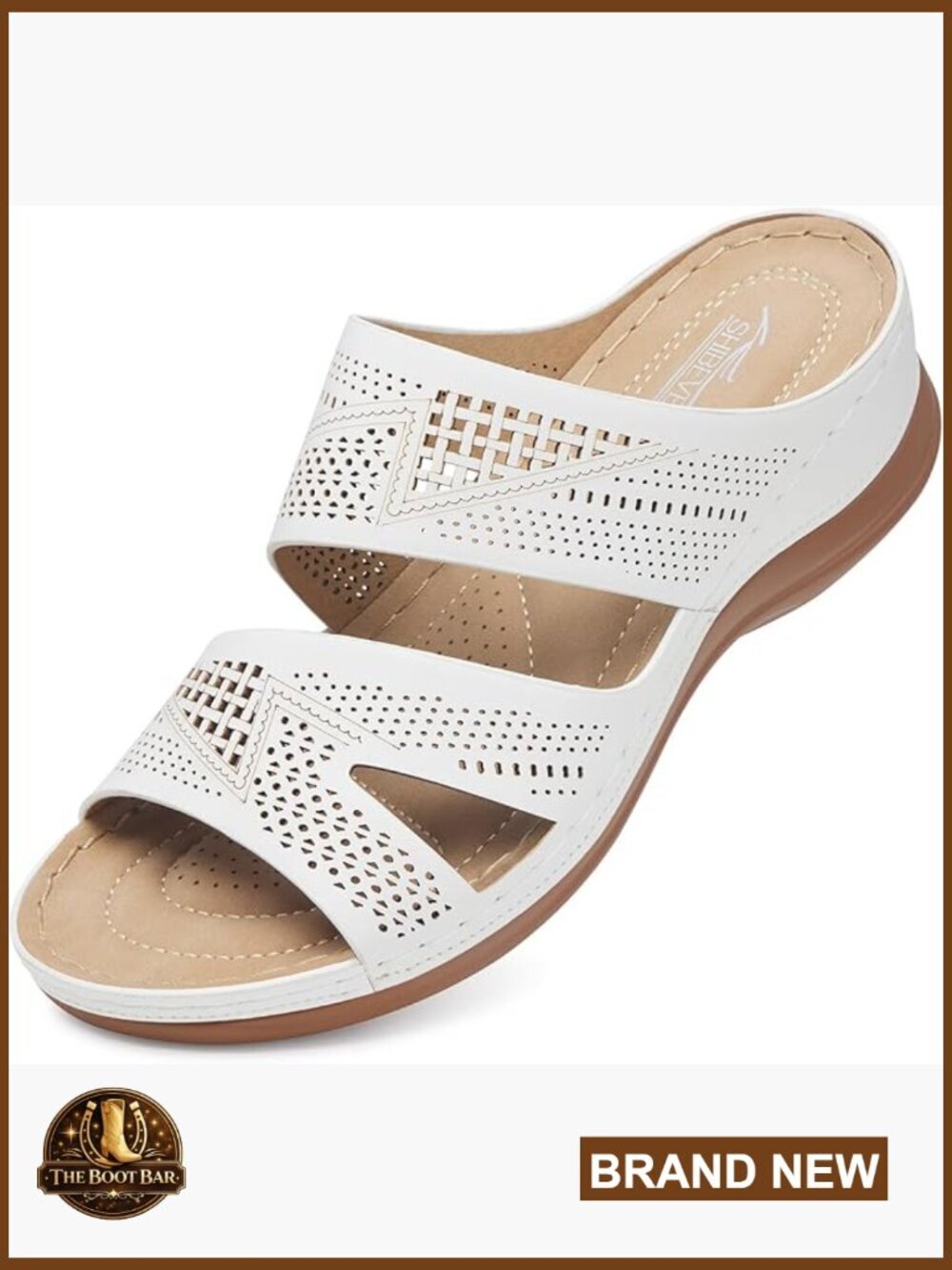 Comfortable Low Wedge Sandals for Women - Slip On Walking Shoes